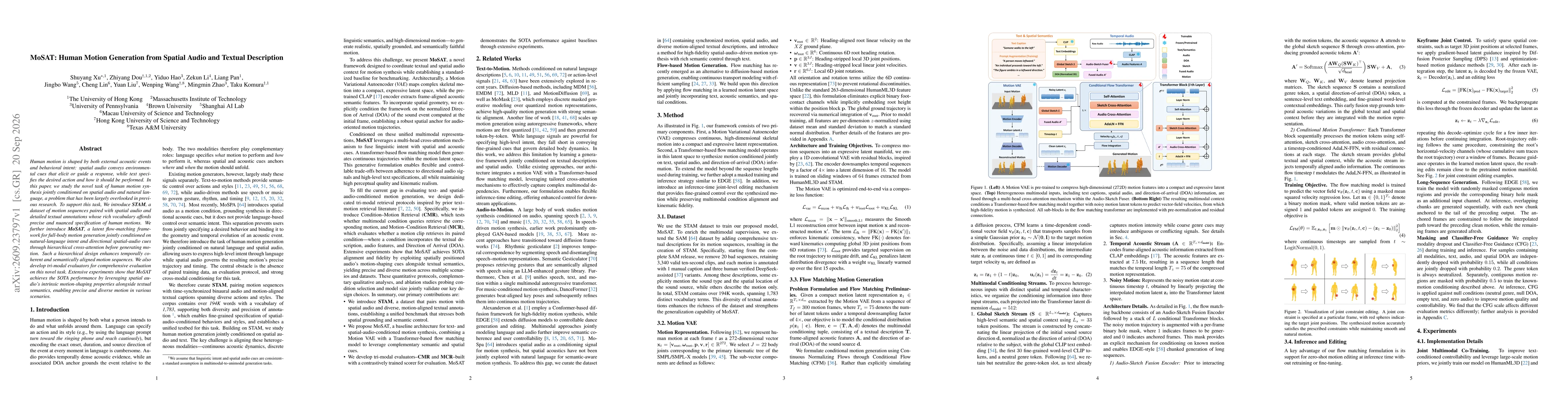 Thumbnail for MoSAT: Human Motion Generation from Spatial Audio and Textual Description