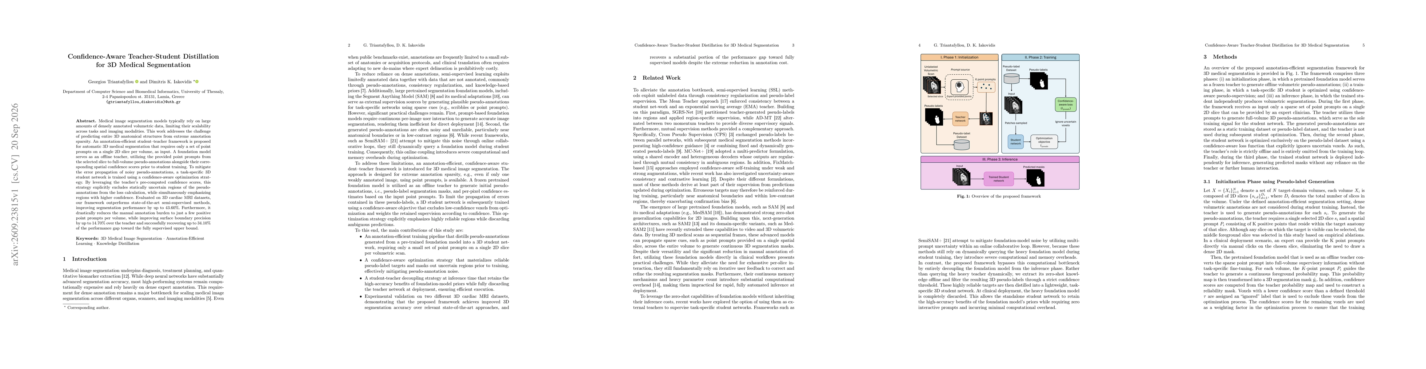 Thumbnail for Confidence-Aware Teacher-Student Distillation for 3D Medical Segmentation