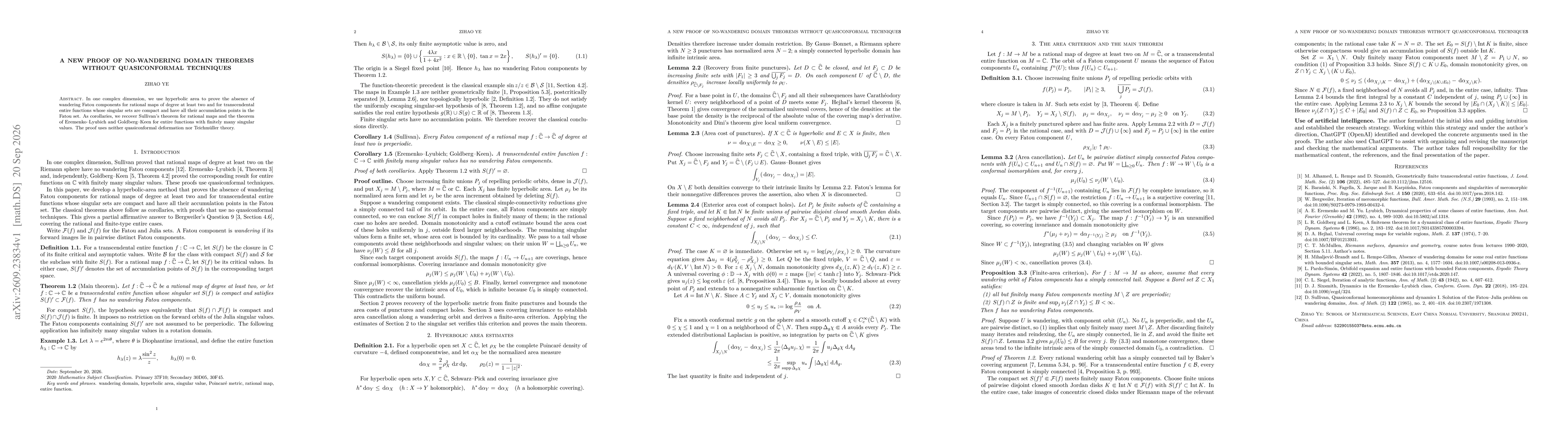 Thumbnail for A new proof of no-wandering domain theorems without quasiconformal techniques