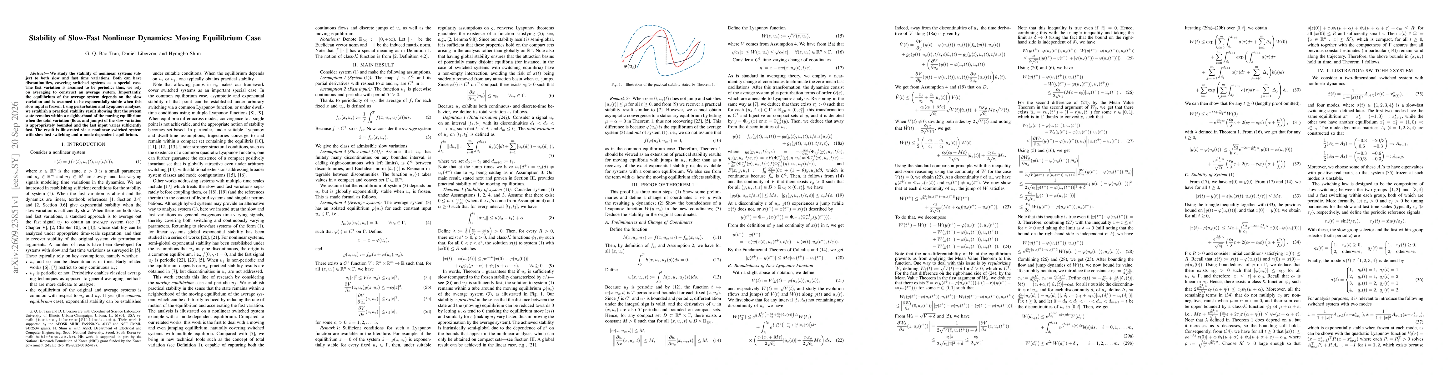 Thumbnail for Stability of Slow-Fast Nonlinear Dynamics: Moving Equilibrium Case