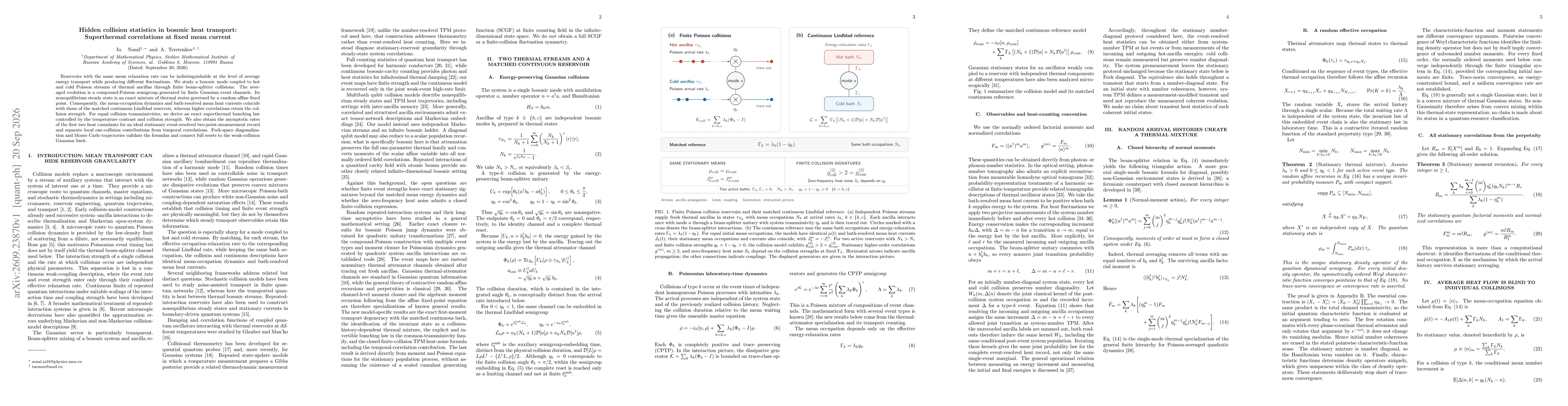 Thumbnail for Hidden collision statistics in bosonic heat transport: Superthermal correlations at fixed mean current