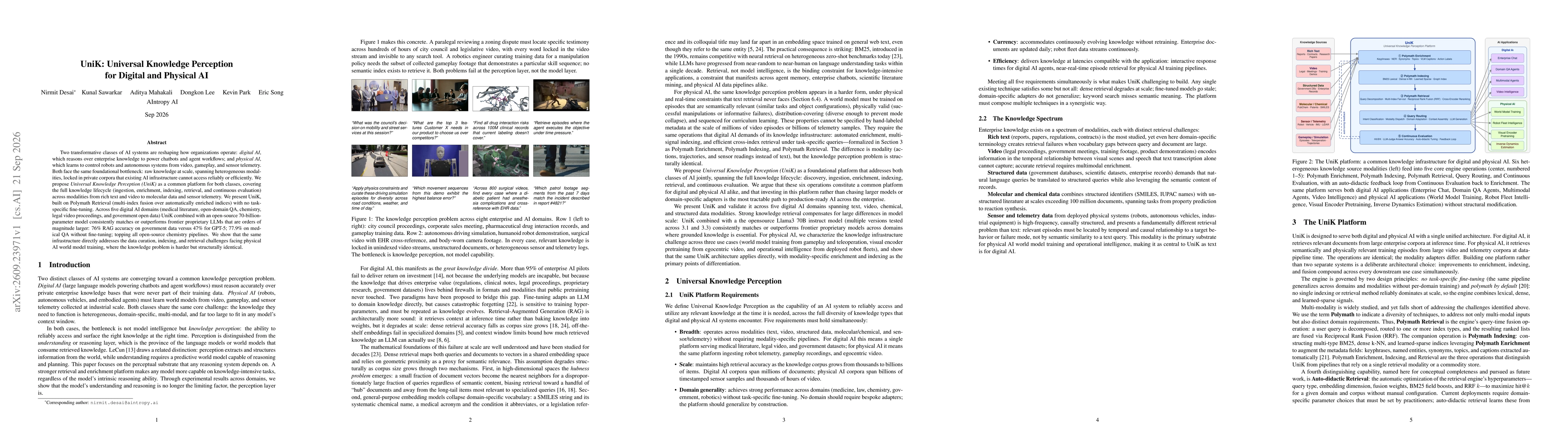 Thumbnail for UniK: Universal Knowledge Perception for Digital and Physical AI