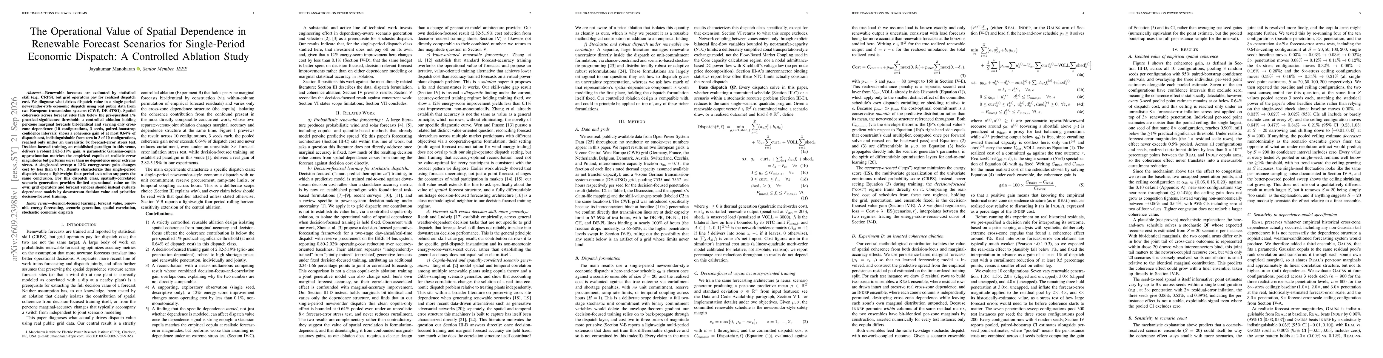 Thumbnail for The Operational Value of Spatial Dependence in Renewable Forecast Scenarios for Single-Period Economic Dispatch: A Controlled Ablation Study