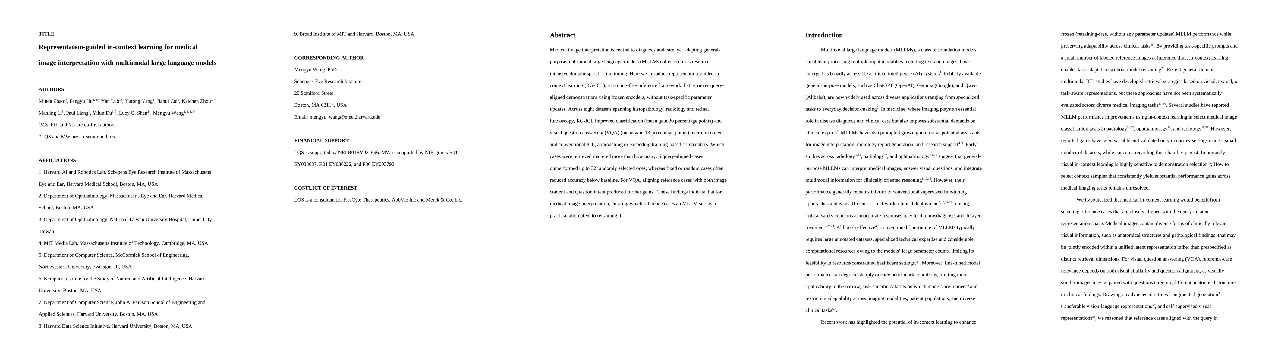 Thumbnail for Representation-guided in-context learning for medical image interpretation with multimodal large language models