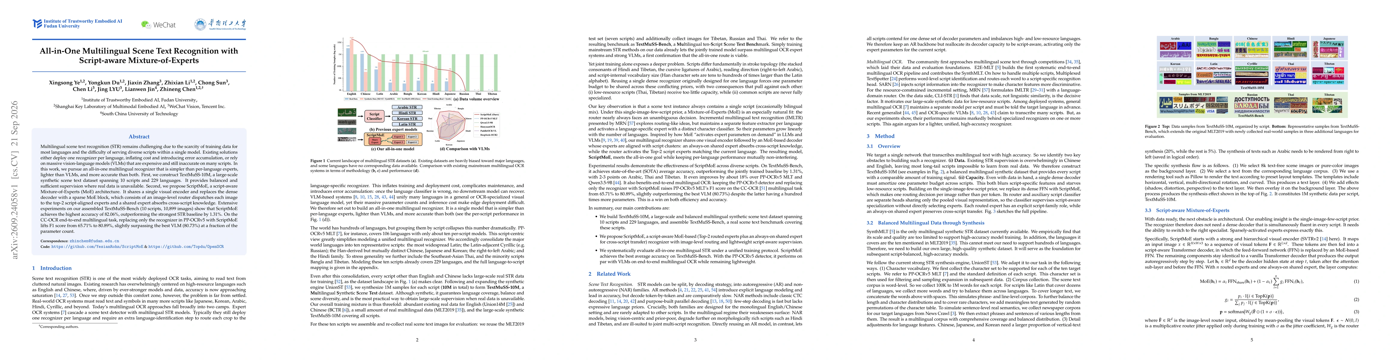 Thumbnail for All-in-One Multilingual Scene Text Recognition with Script-aware Mixture-of-Experts