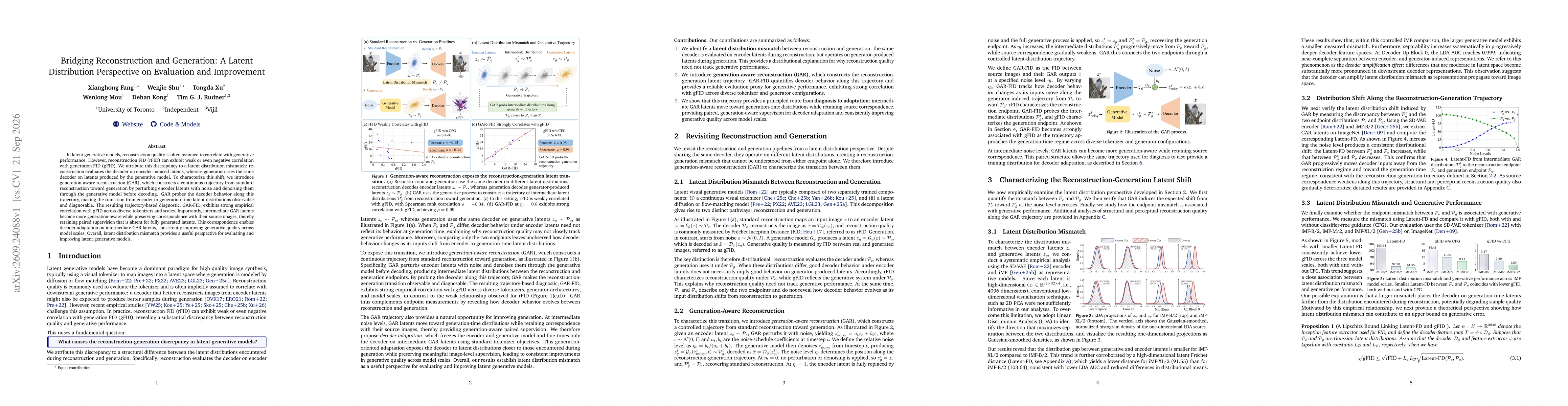 Thumbnail for Bridging Reconstruction and Generation: A Latent Distribution Perspective on Evaluation and Improvement