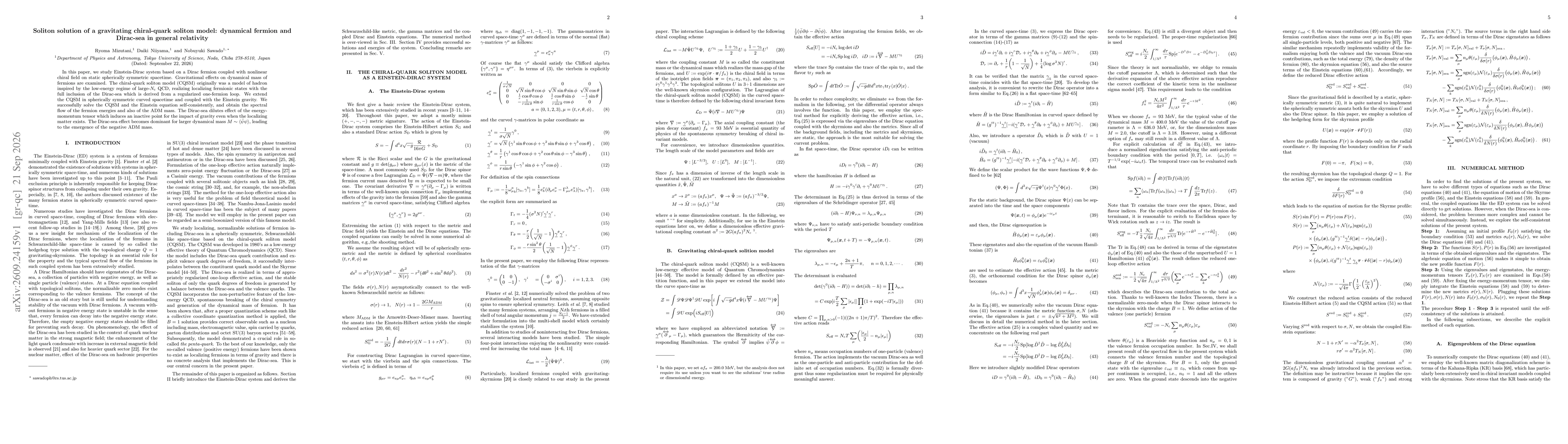 Thumbnail for Soliton solution of a gravitating chiral-quark soliton model: dynamical fermion and Dirac-sea in general relativity