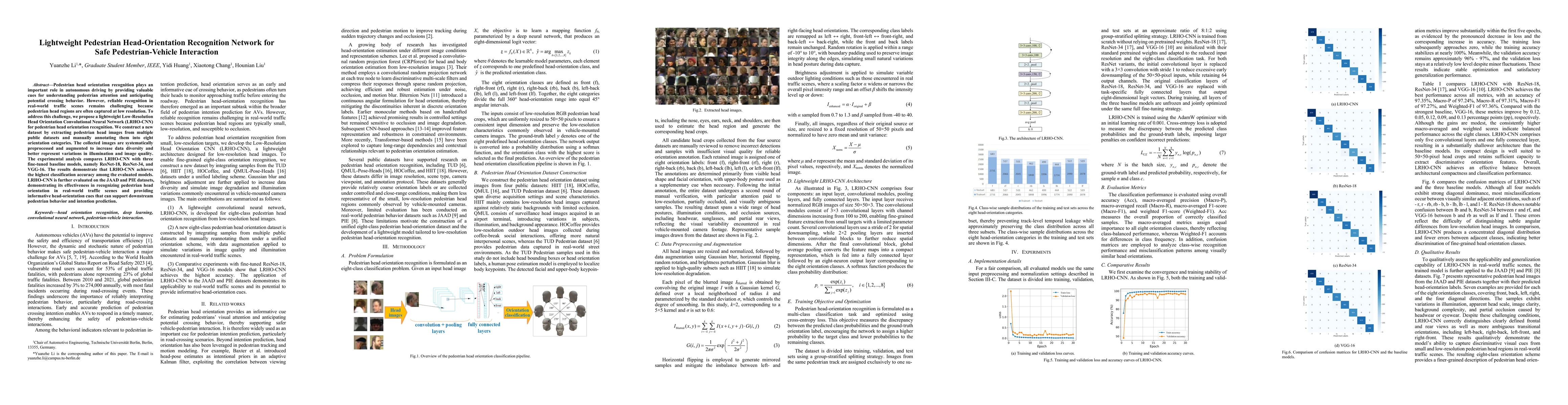 Thumbnail for Lightweight Pedestrian Head-Orientation Recognition Network for Safe Pedestrian-Vehicle Interaction