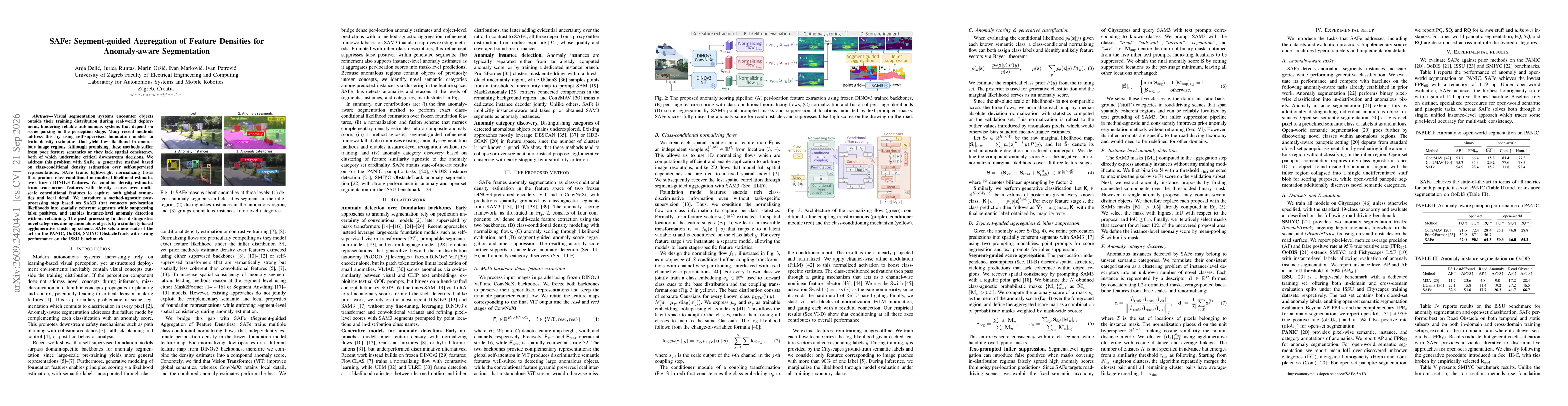 Thumbnail for SAFe: Segment-guided Aggregation of Feature Densities for Anomaly-aware Segmentation