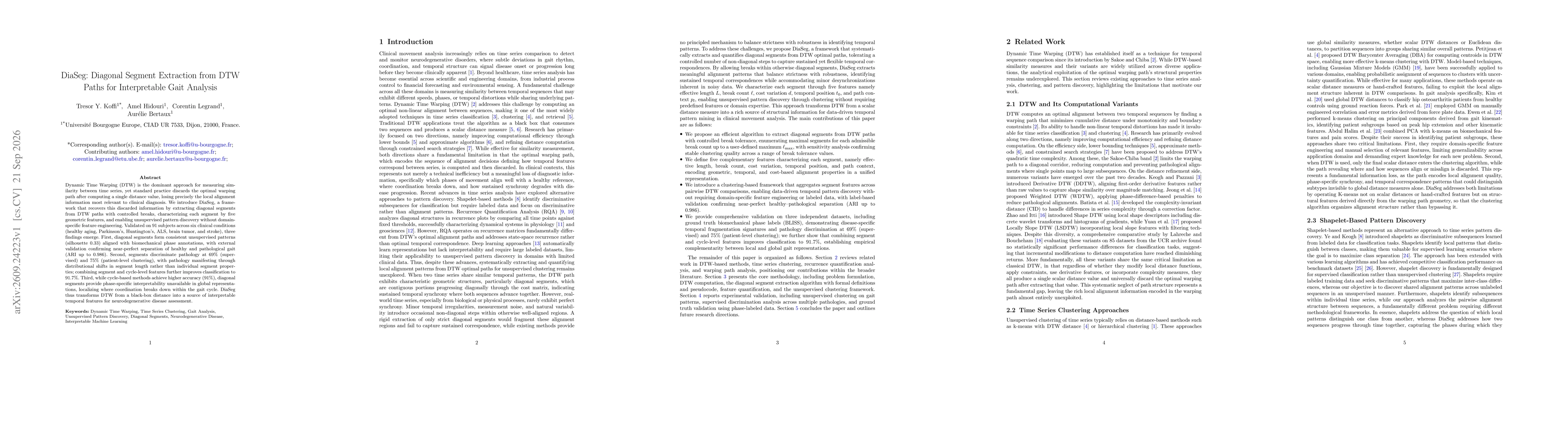 Thumbnail for DiaSeg: Diagonal Segment Extraction from DTW Paths for Interpretable Gait Analysis