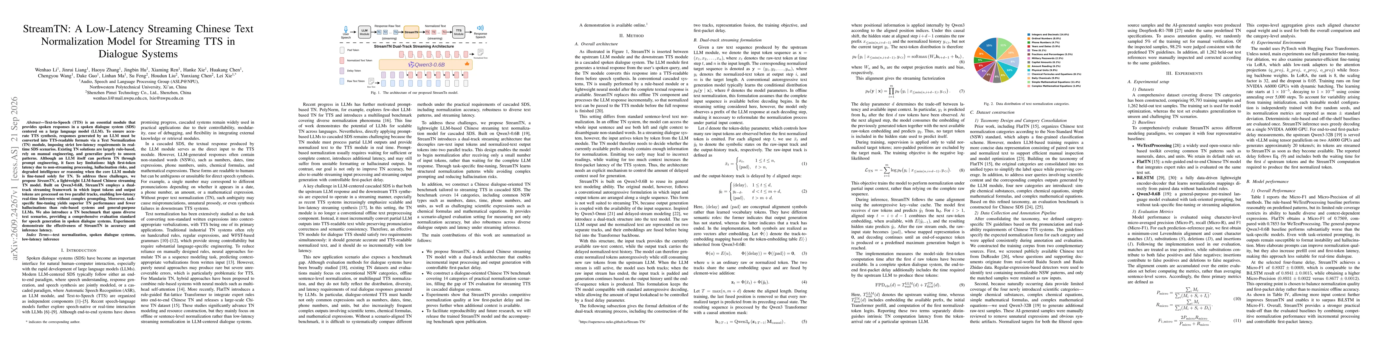 Thumbnail for StreamTN: A Low-Latency Streaming Chinese Text Normalization Model for Streaming TTS in Dialogue Systems