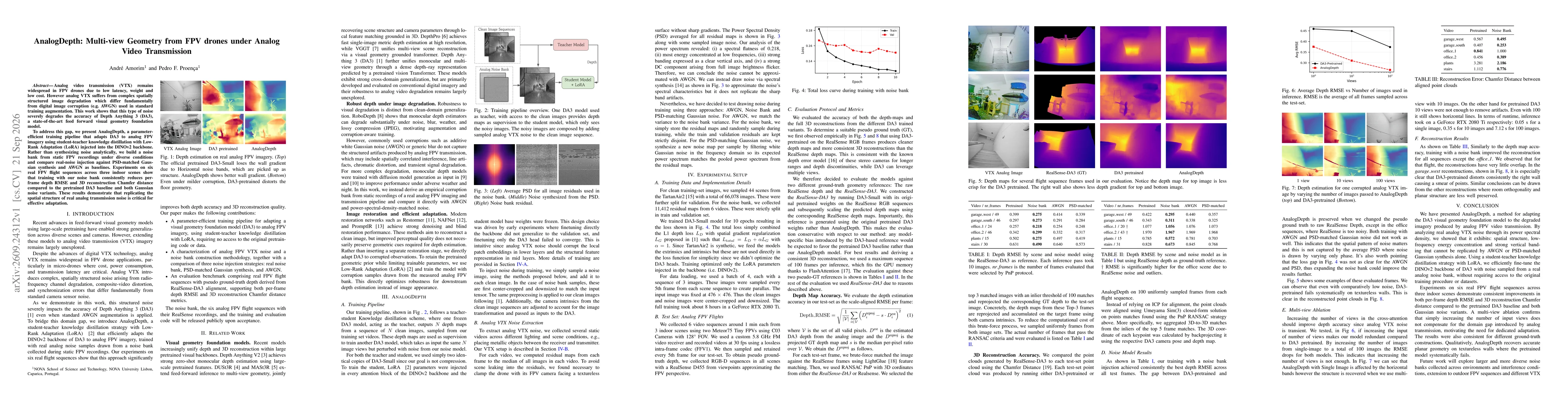 Thumbnail for AnalogDepth: Multi-view Geometry from FPV drones under Analog Video Transmission