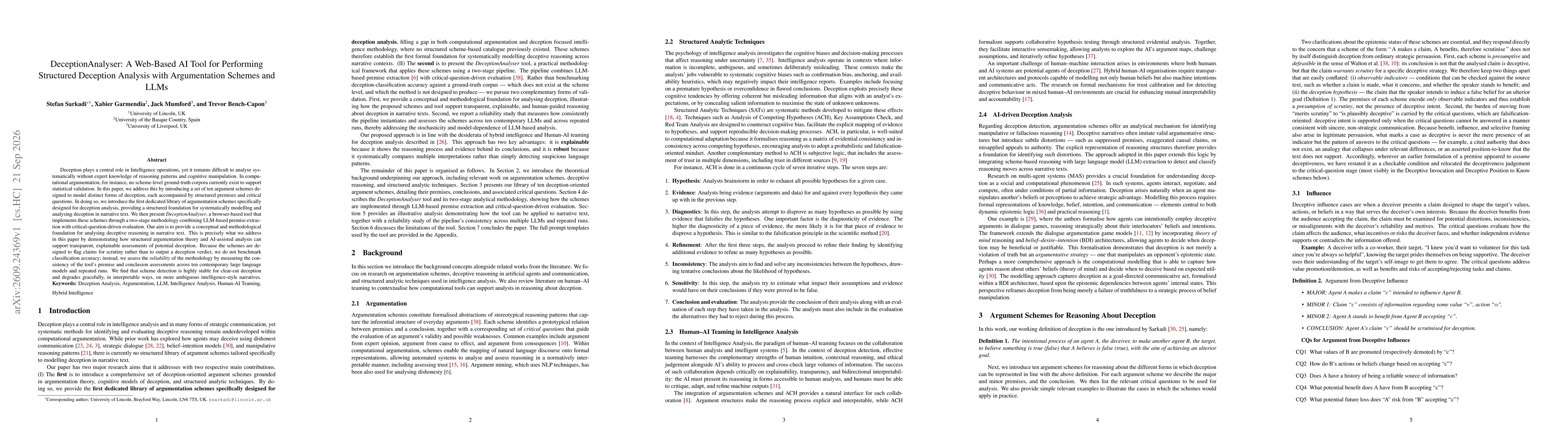 Thumbnail for DeceptionAnalyser: A Web-Based AI Tool for Performing Structured Deception Analysis with Argumentation Schemes and LLMs