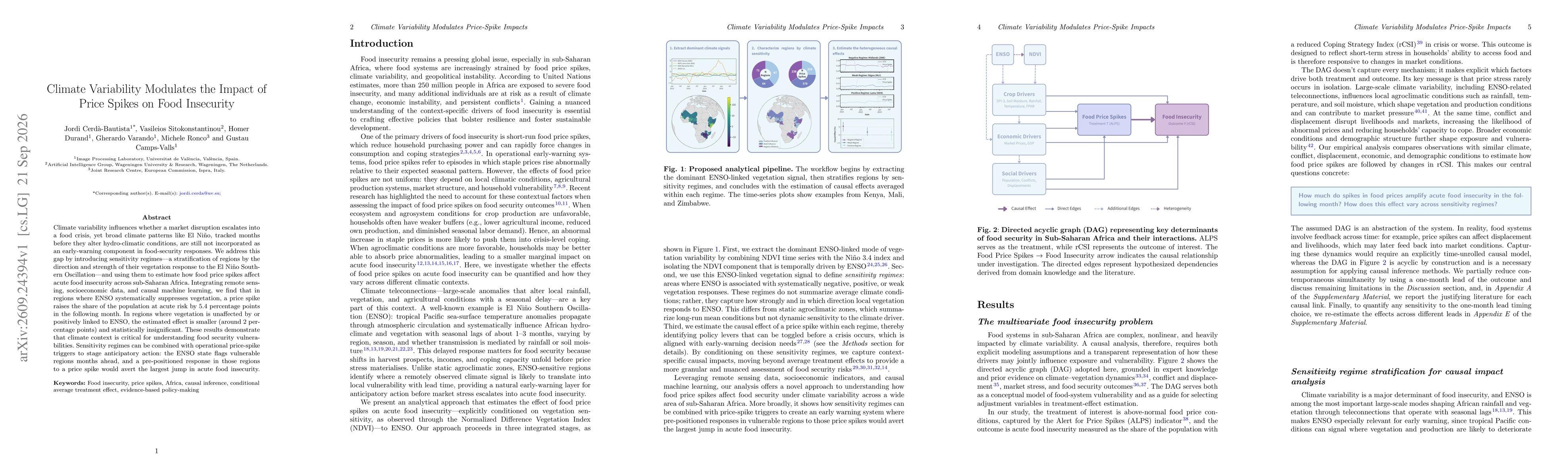 Thumbnail for Climate Variability Modulates the Impact of Price Spikes on Food Insecurity