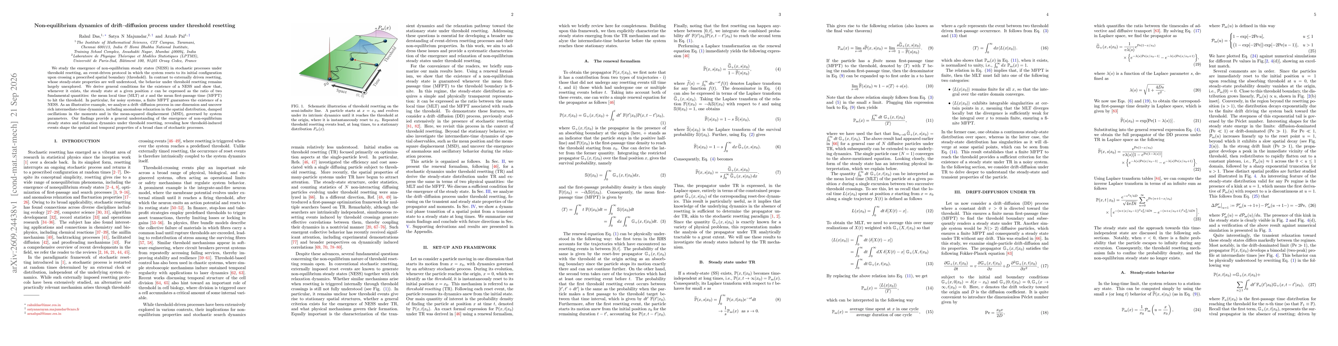 Thumbnail for Non-equilibrium dynamics of drift-diffusion process under threshold resetting