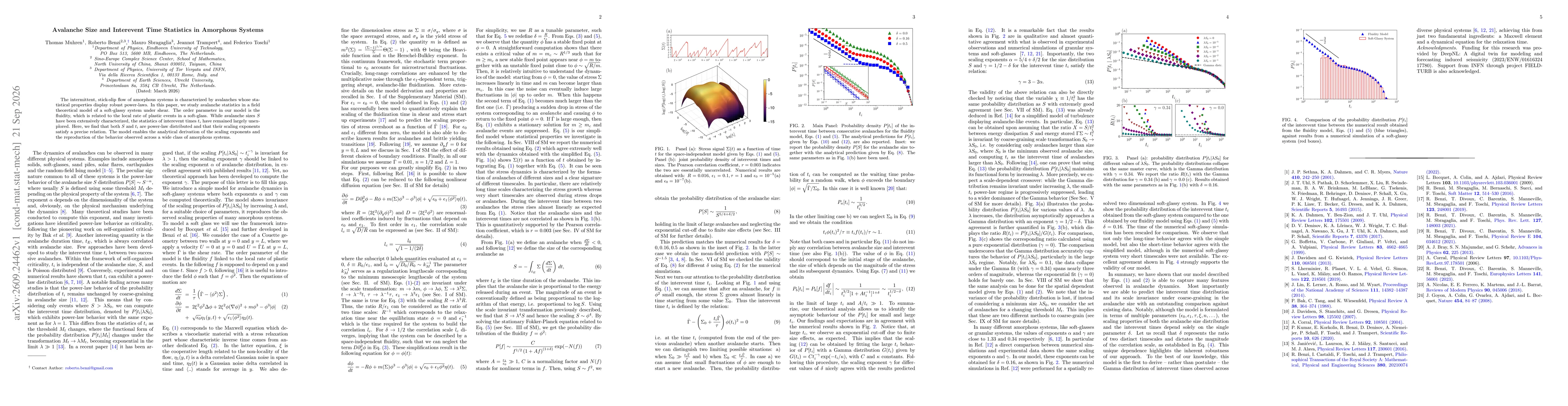 Thumbnail for Avalanche Size and Interevent Time Statistics in Amorphous System