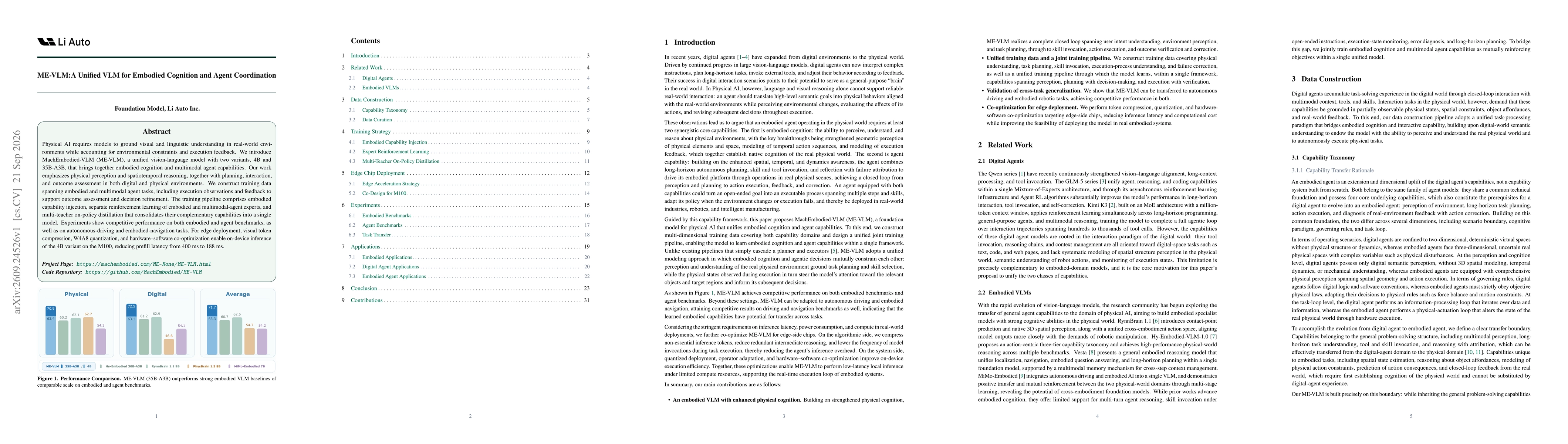 Thumbnail for ME-VLM:A Unified VLM for Embodied Cognition and Agent Coordination