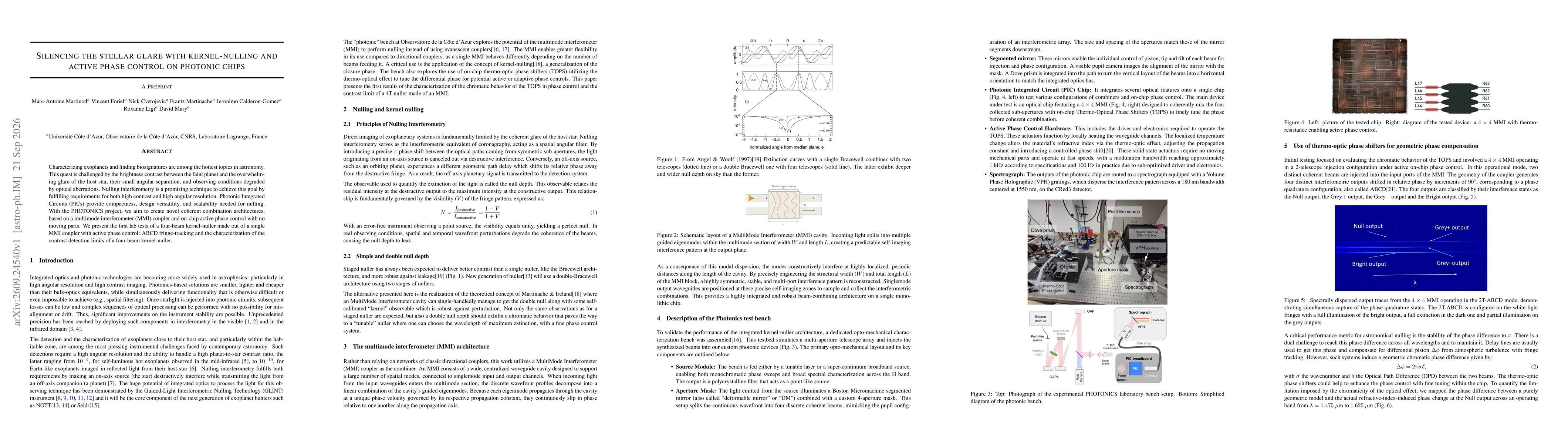 Thumbnail for Silencing the stellar glare with kernel-nulling and active phase control on photonic chips