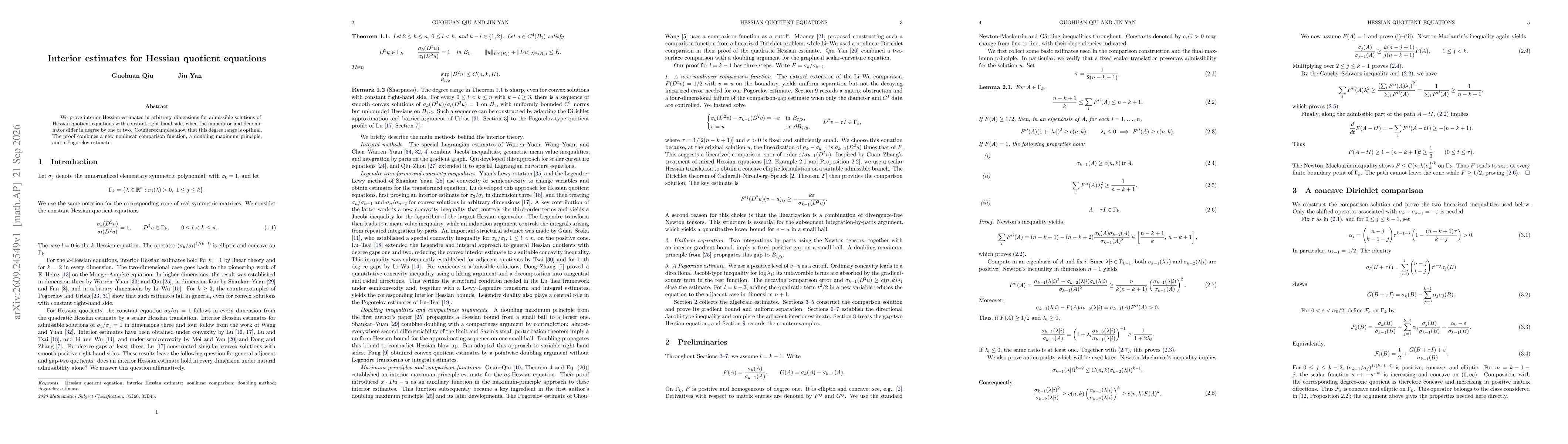 Thumbnail for Interior estimates for Hessian quotient equations