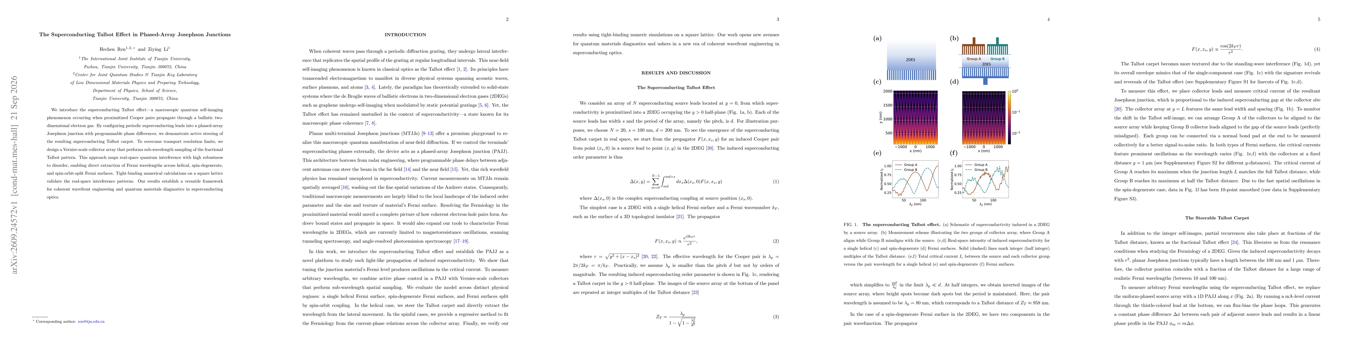 Thumbnail for The Superconducting Talbot Effect in Phased-Array Josephson Junctions