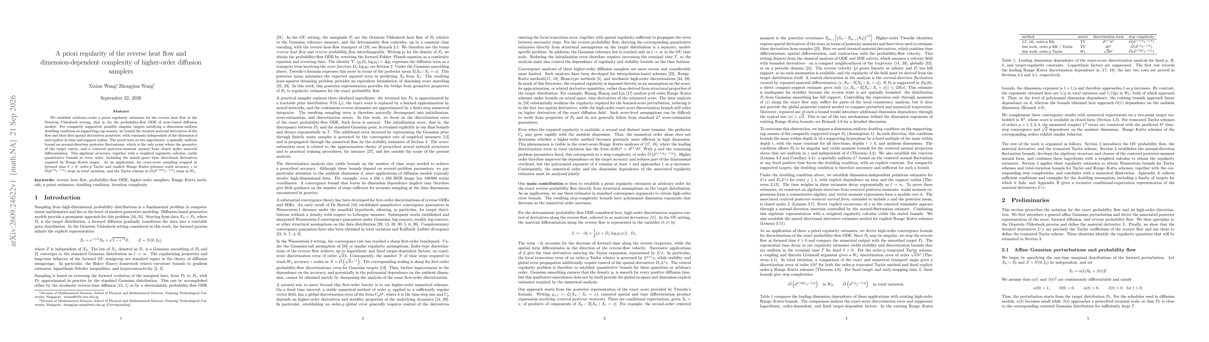 Thumbnail for A priori regularity of the reverse heat flow and dimension-dependent complexity of higher-order diffusion samplers