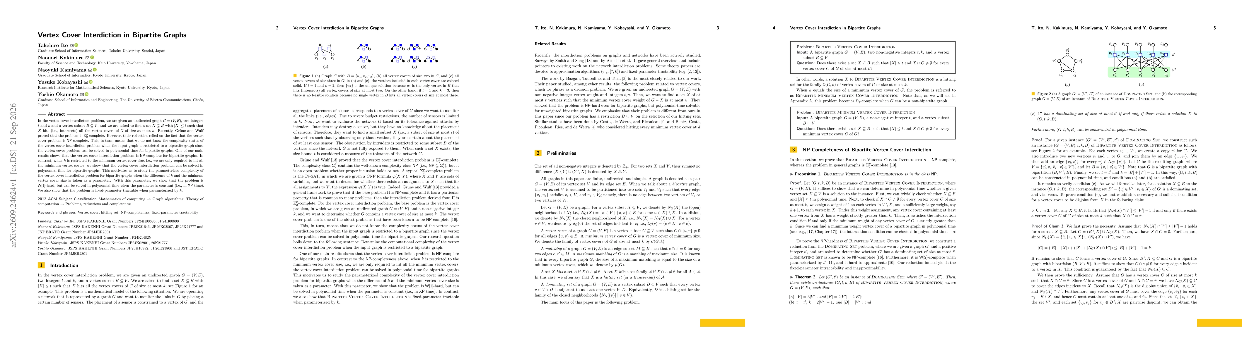 Thumbnail for Vertex Cover Interdiction in Bipartite Graphs