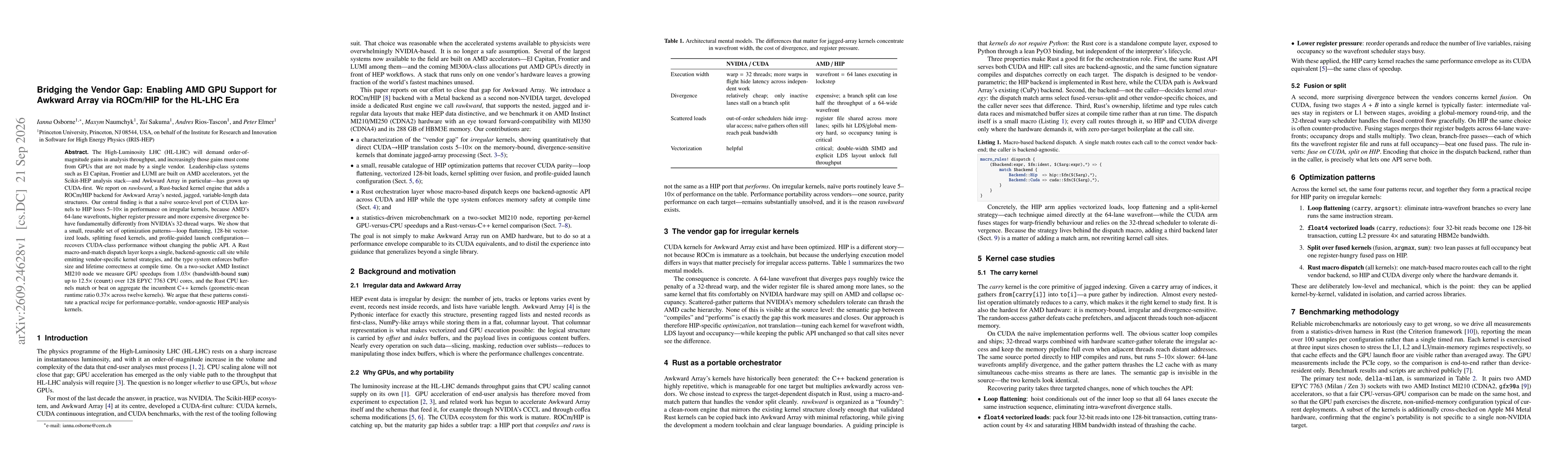 Thumbnail for Bridging the Vendor Gap: Enabling AMD GPU Support for Awkward Array via ROCm/HIP for the HL-LHC Era