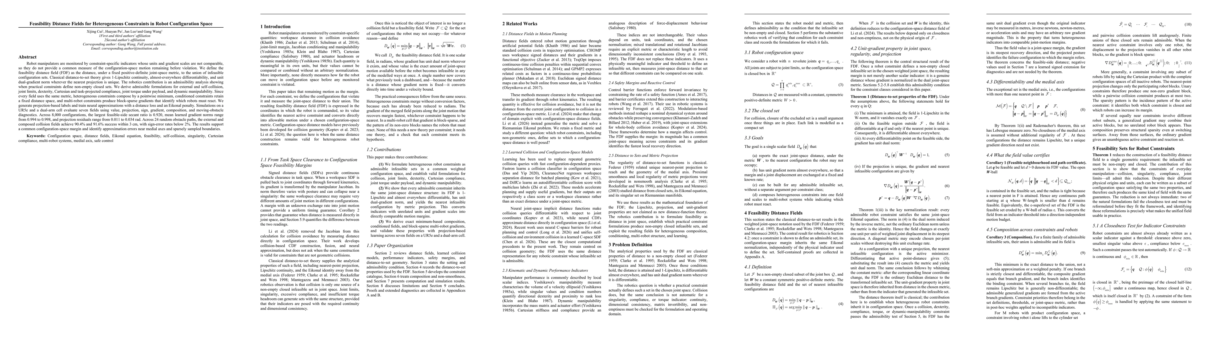 Thumbnail for Feasibility Distance Fields for Heterogeneous Constraints in Robot Configuration Space