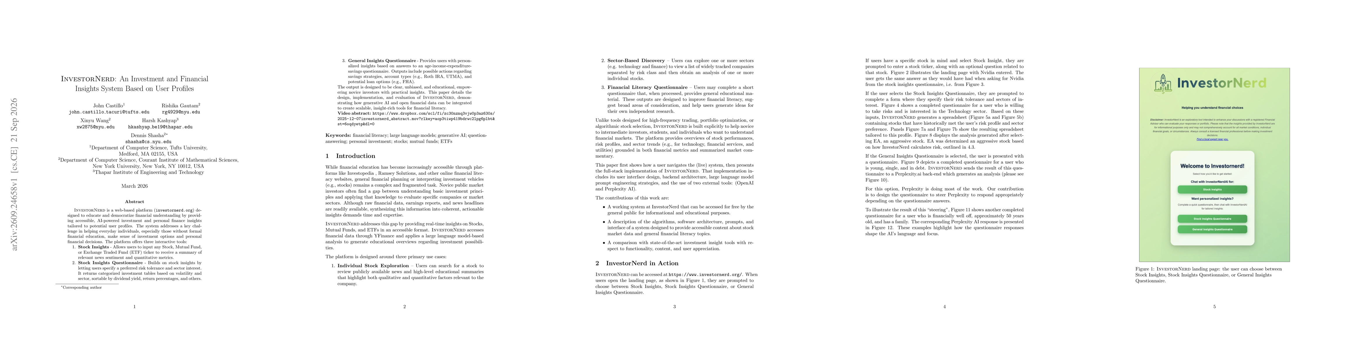 Thumbnail for InvestorNerd: An Investment and Financial Insights System Based on User Profiles