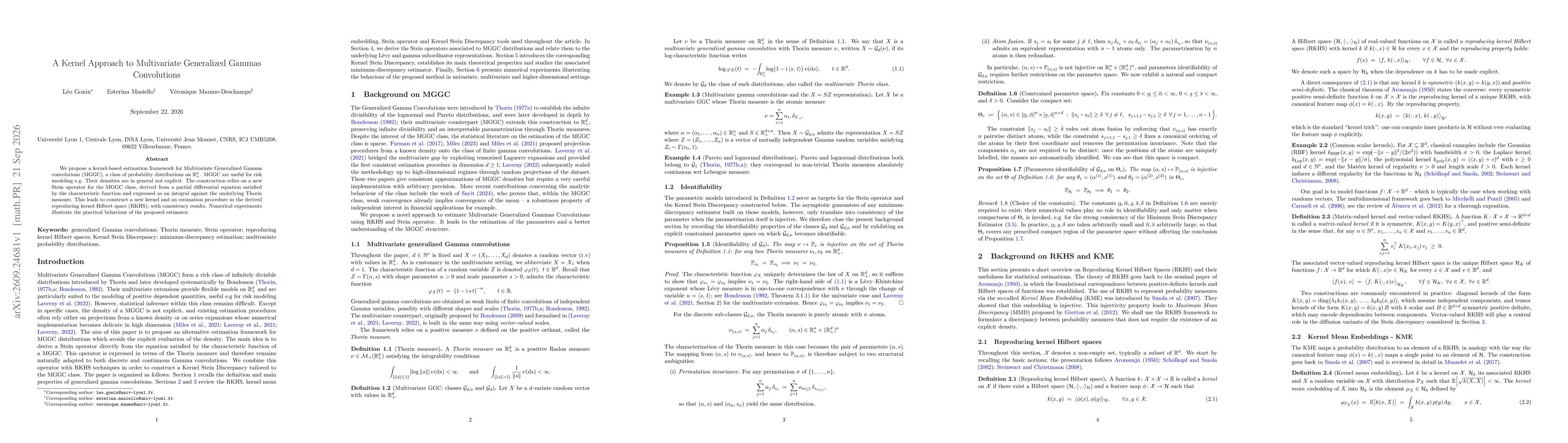 Thumbnail for A Kernel Approach to Multivariate Generalized Gammas Convolutions