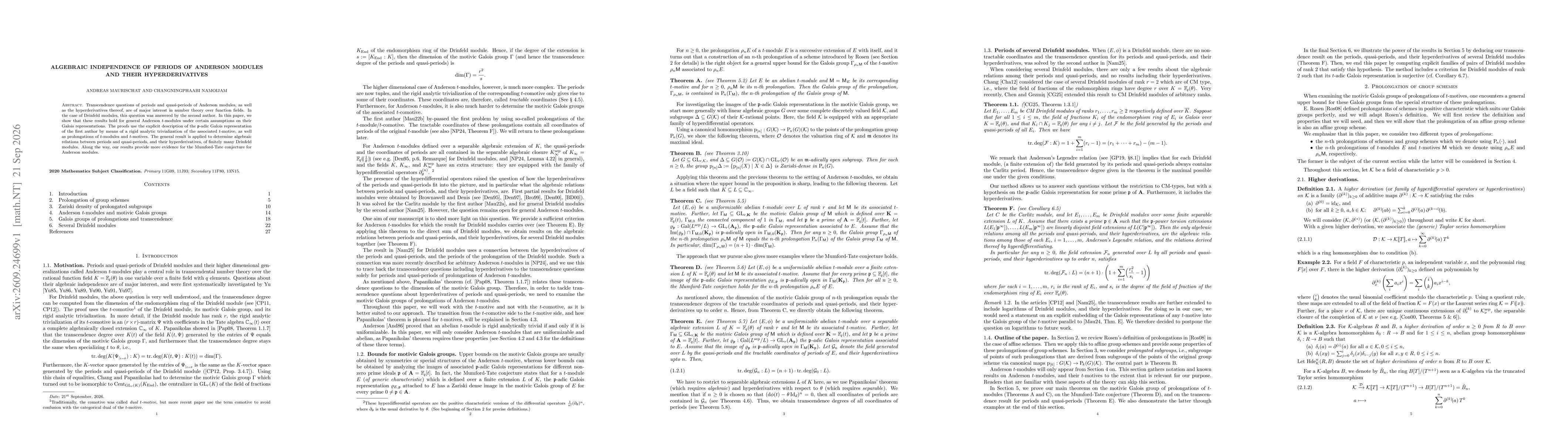Thumbnail for Algebraic independence of periods of Anderson modules and their hyperderivatives