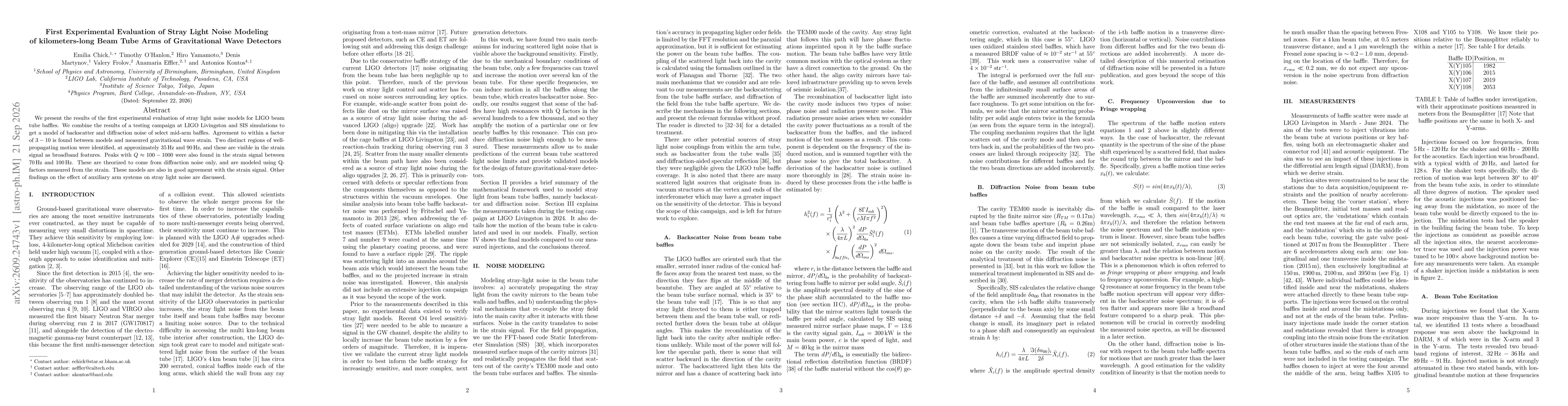 Thumbnail for First Experimental Evaluation of Stray Light Noise Modeling of kilometers-long Beam Tube Arms of Gravitational Wave Detectors