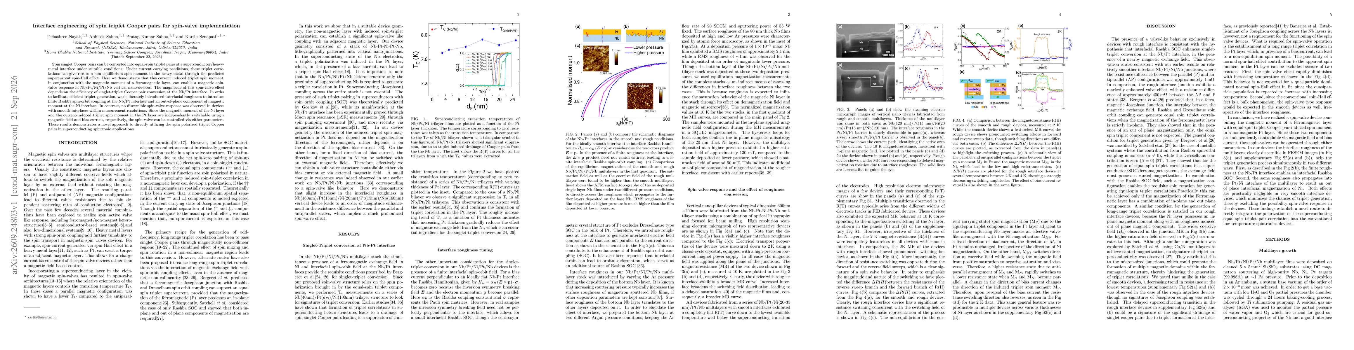 Thumbnail for Interface engineering of spin triplet Cooper pairs for spin-valve implementation