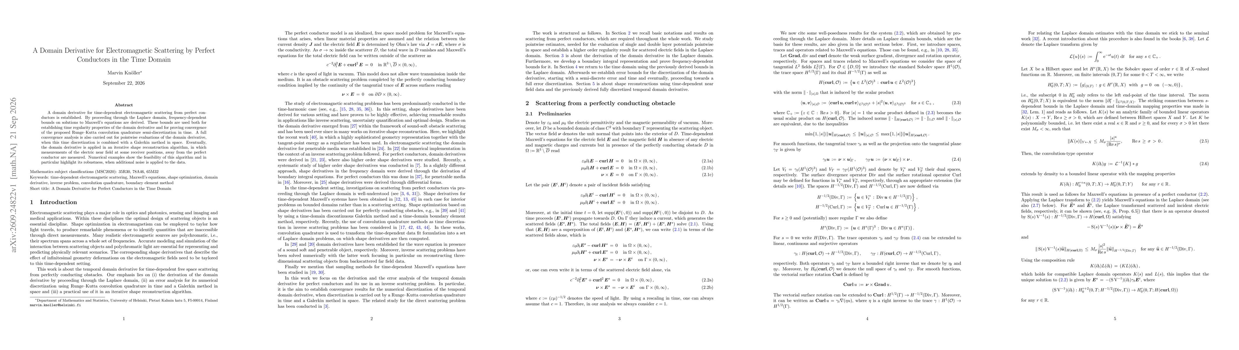 Thumbnail for A Domain Derivative for Electromagnetic Scattering by Perfect Conductors in the Time Domain