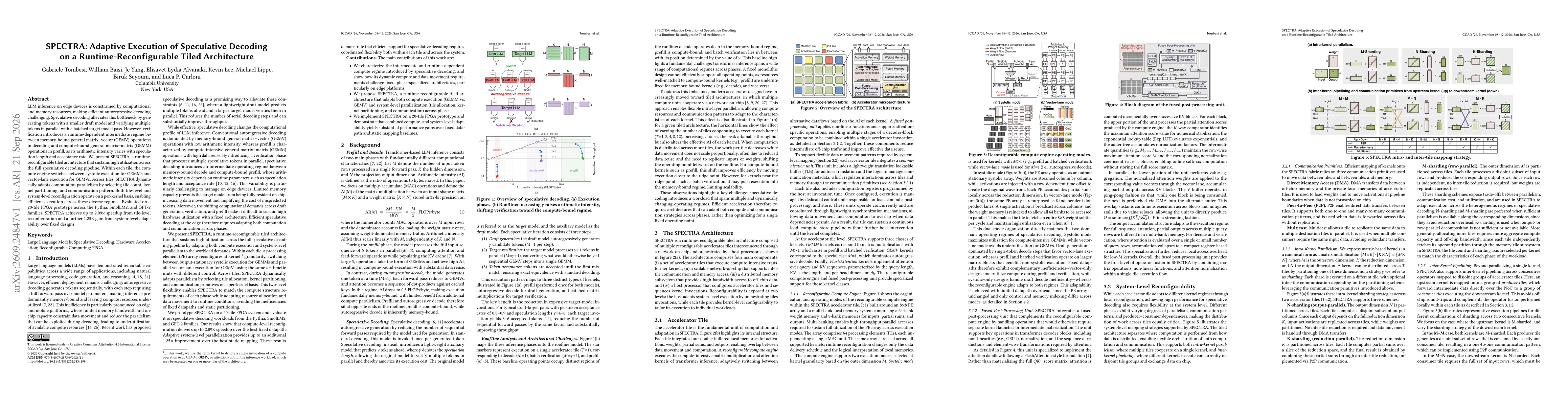 Thumbnail for SPECTRA: Adaptive Execution of Speculative Decoding on a Runtime-Reconfigurable Tiled Architecture
