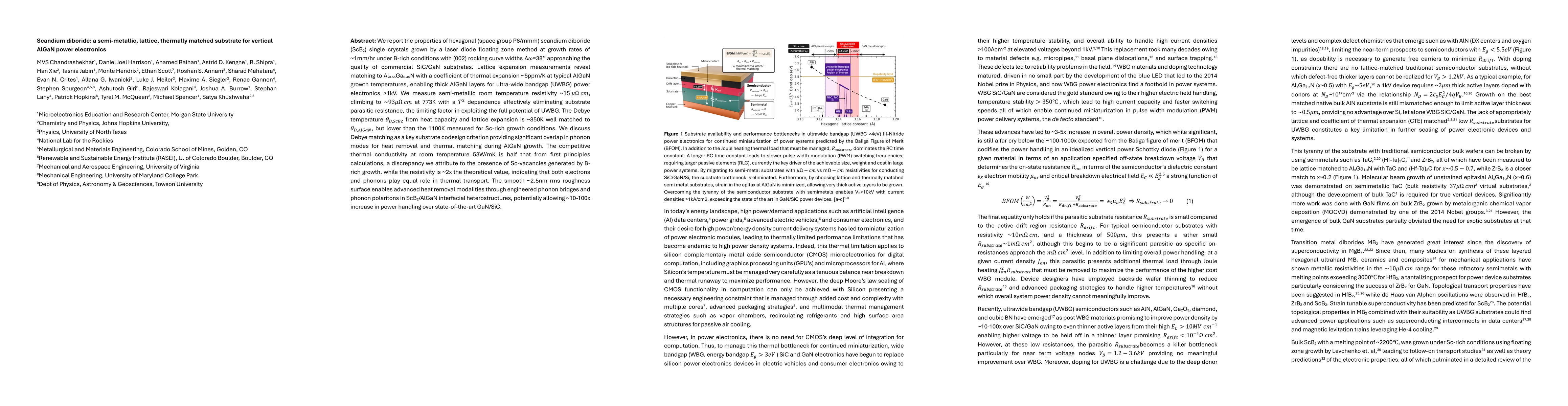 Thumbnail for Scandium diboride: a semi-metallic, lattice, thermally matched substrate for vertical AlGaN power electronics