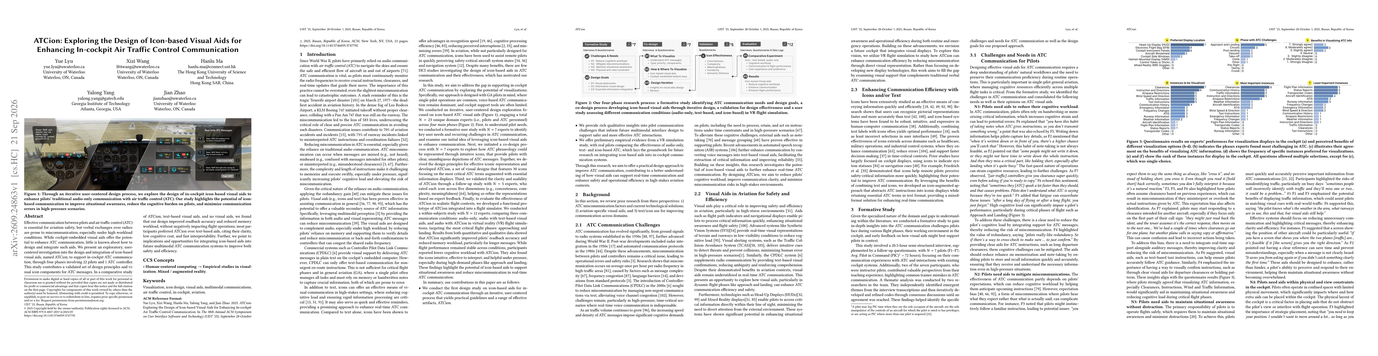 Thumbnail for ATCion: Exploring the Design of Icon-based Visual Aids for Enhancing In-cockpit Air Traffic Control Communication