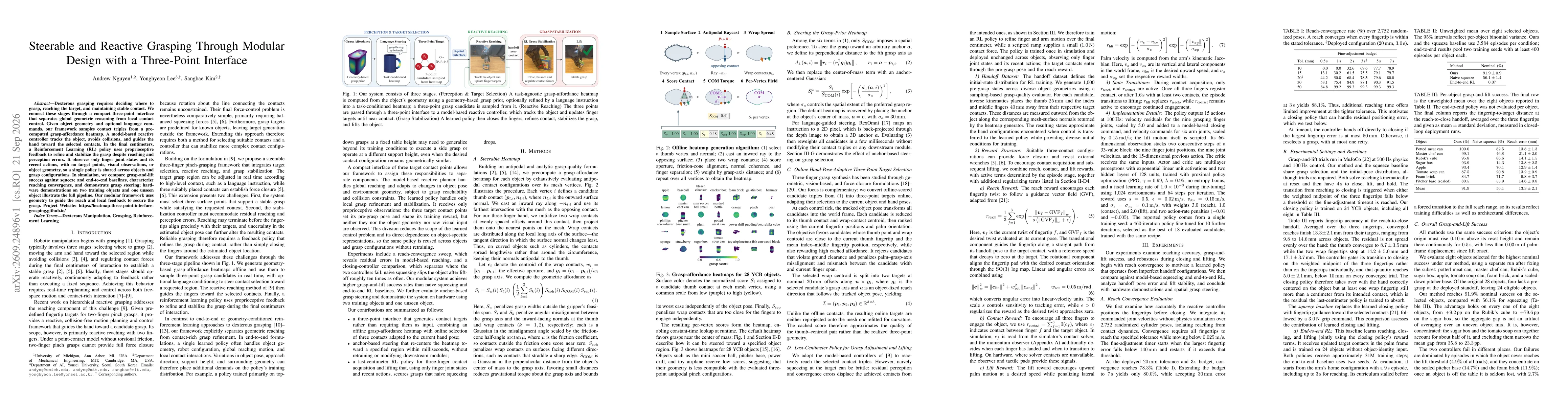 Thumbnail for Steerable and Reactive Grasping Through Modular Design with a Three-Point Interface