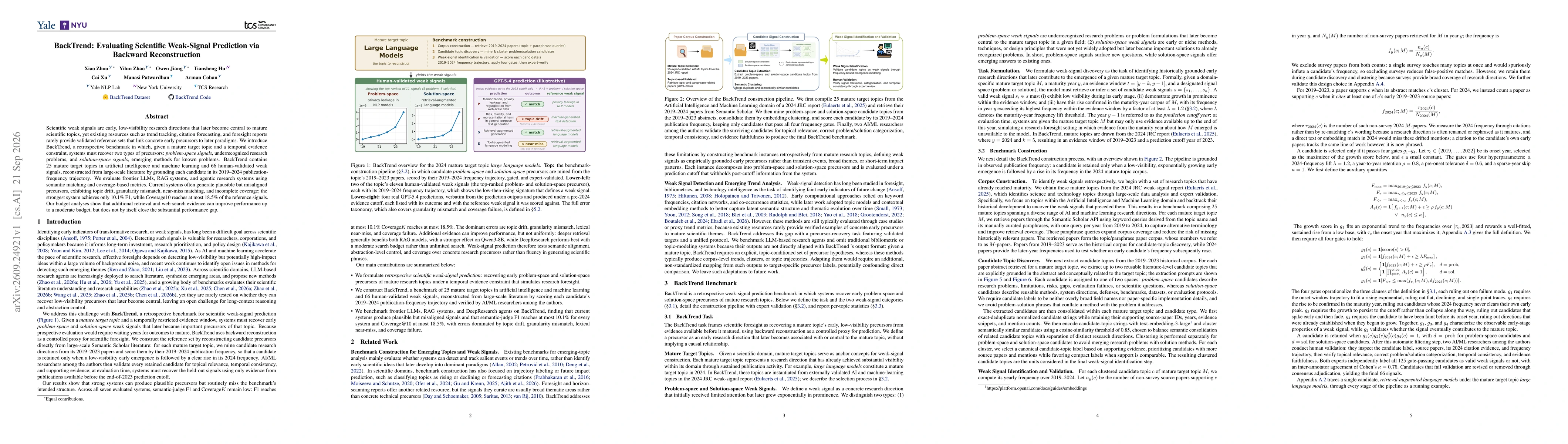 Thumbnail for BackTrend: Evaluating Scientific Weak-Signal Prediction via Backward Reconstruction
