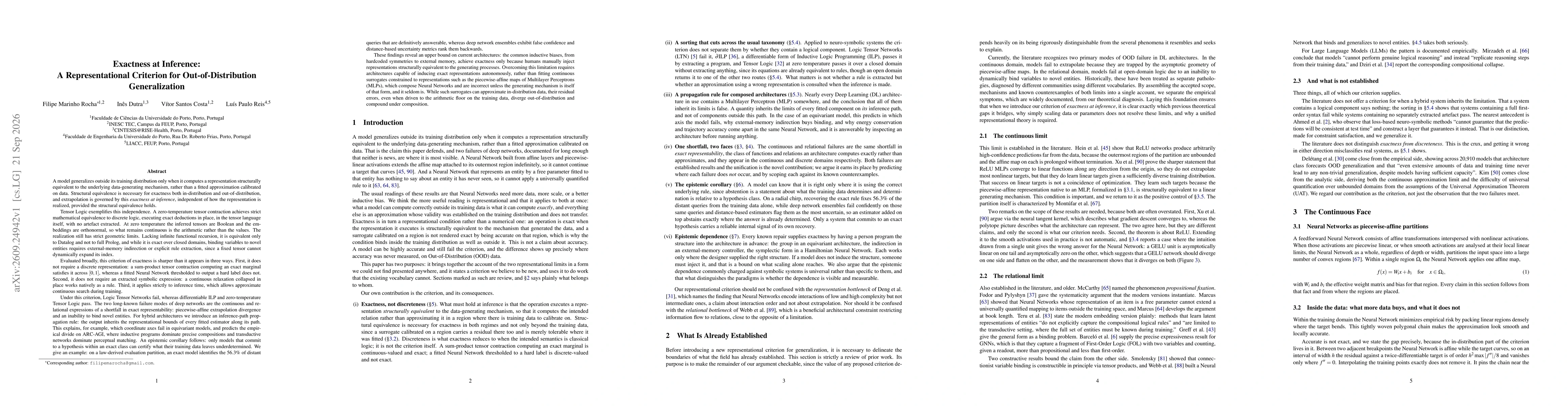 Thumbnail for Exactness at Inference: A Representational Criterion for Out-of-Distribution Generalization