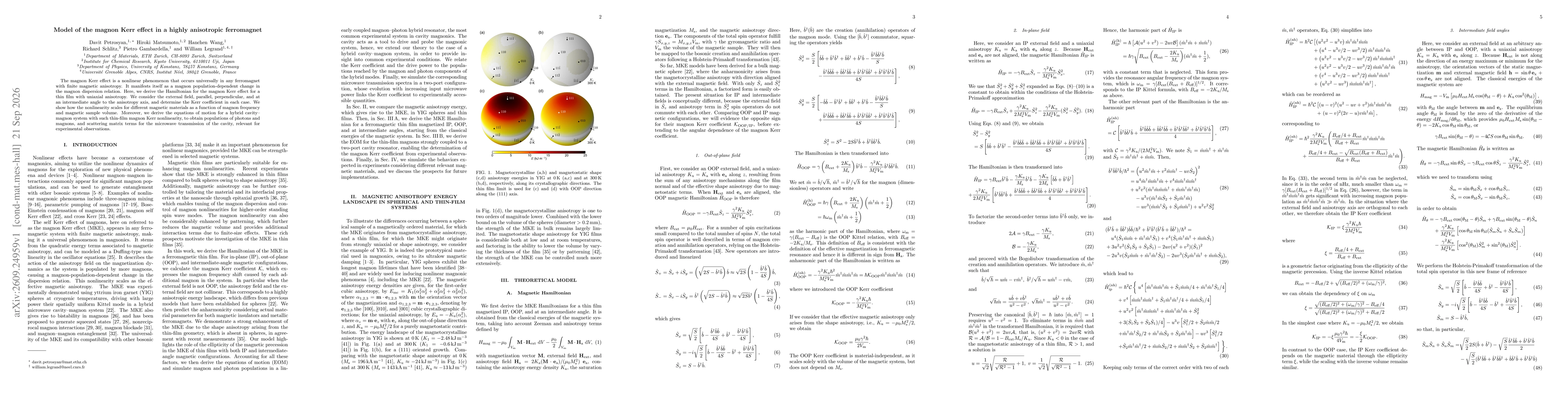 Thumbnail for Model of the magnon Kerr effect in a highly anisotropic ferromagnet