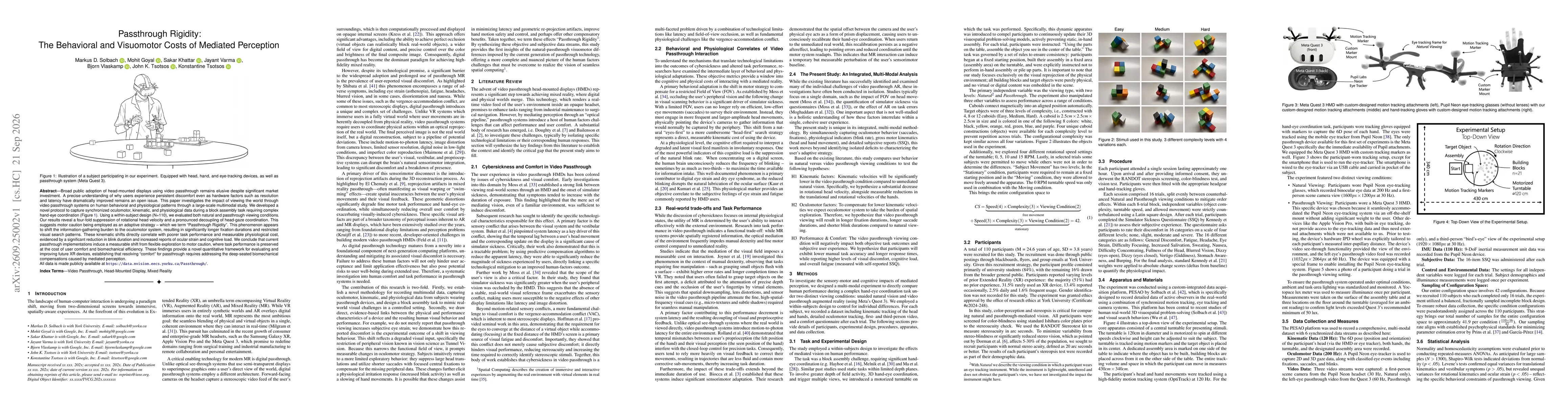 Thumbnail for Passthrough Rigidity: The Behavioral and Visuomotor Costs of Mediated Perception