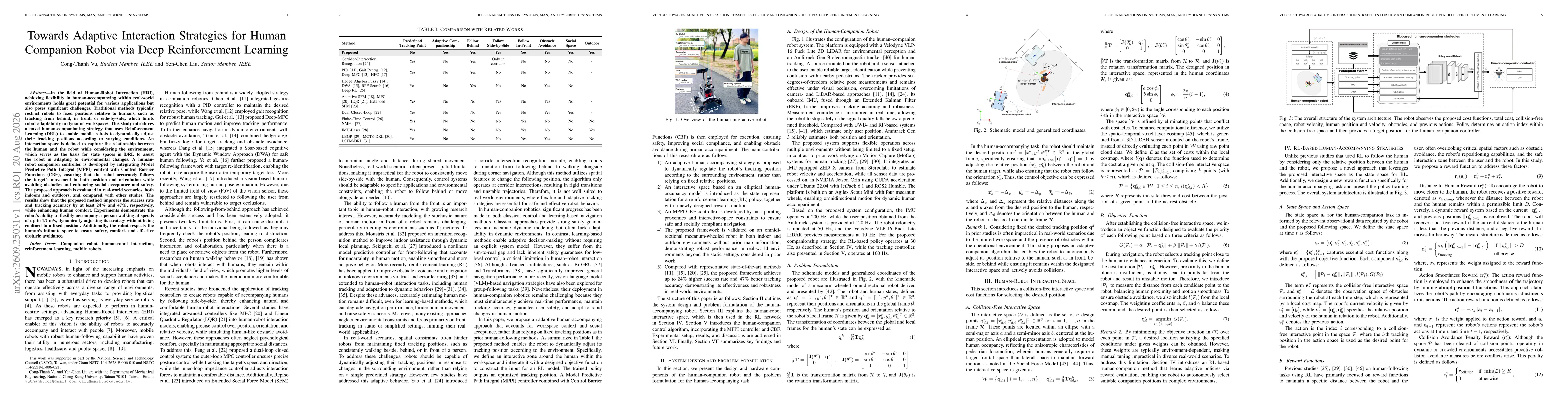 Thumbnail for Towards Adaptive Interaction Strategies for Human Companion Robot via Deep Reinforcement Learning