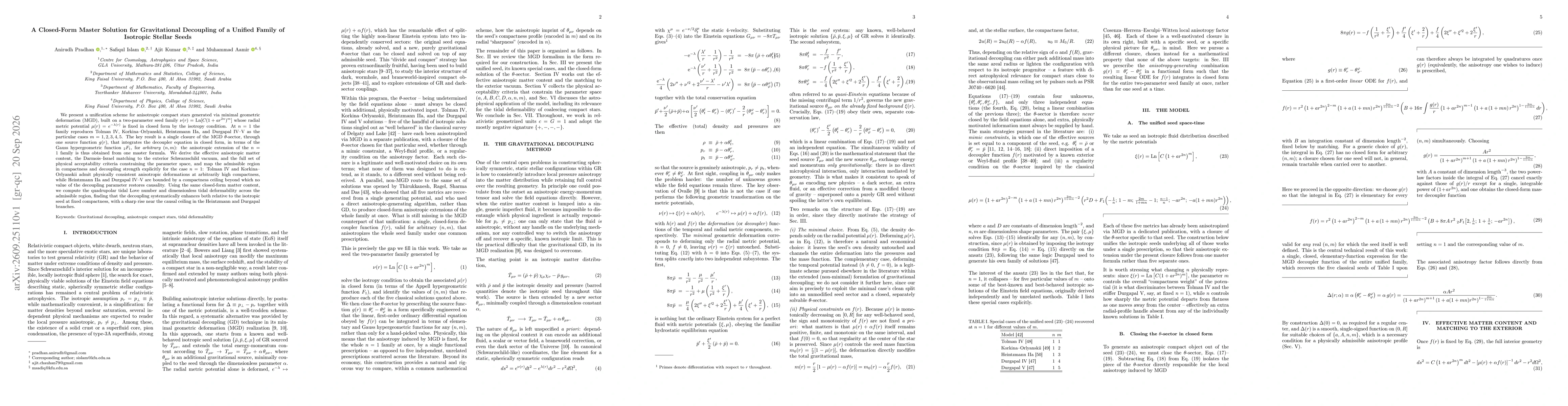 Thumbnail for A Closed-Form Master Solution for Gravitational Decoupling of a Unified Family of Isotropic Stellar Seeds