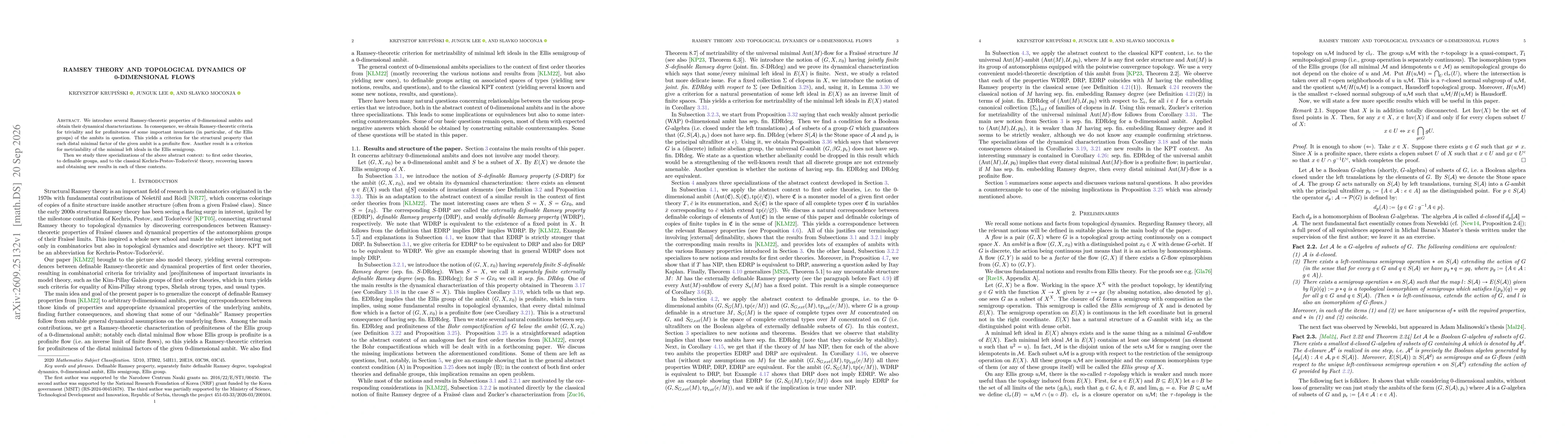 Thumbnail for Ramsey theory and topological dynamics of 0-dimensional flows