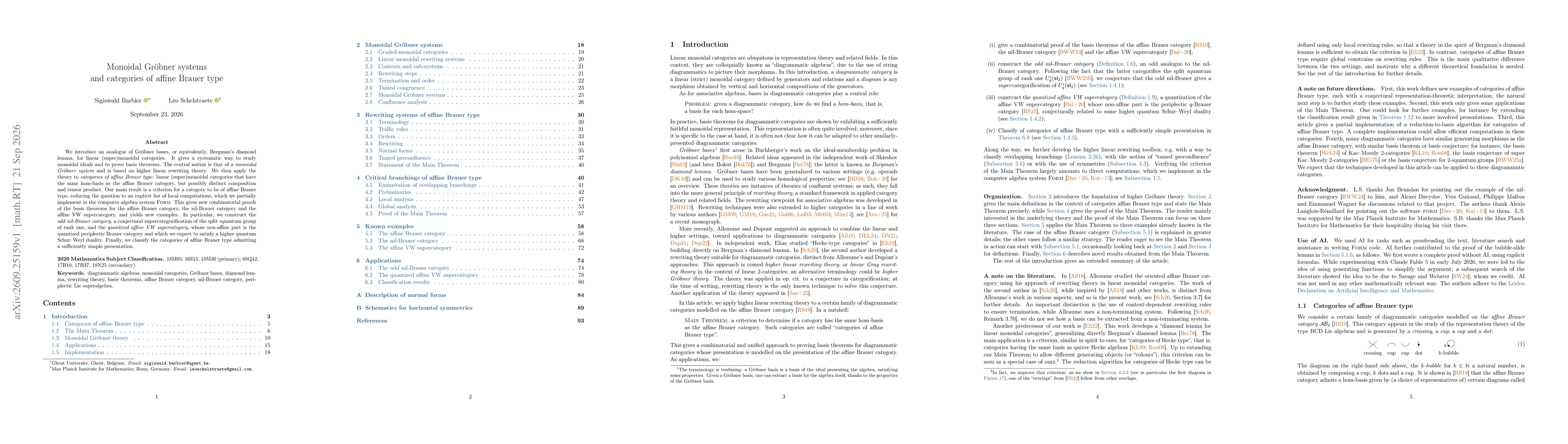 Thumbnail for Monoidal Gröbner systems and categories of affine Brauer type