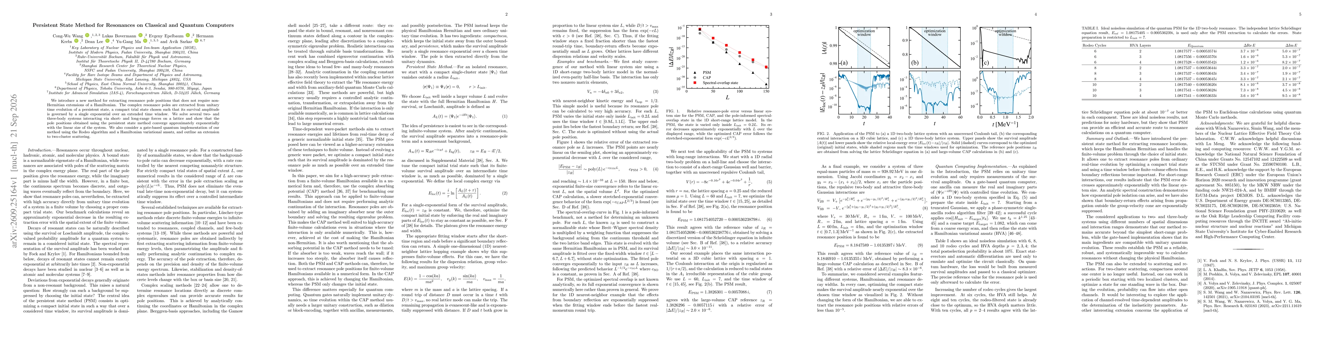 Thumbnail for Persistent State Method for Resonances on Classical and Quantum Computers