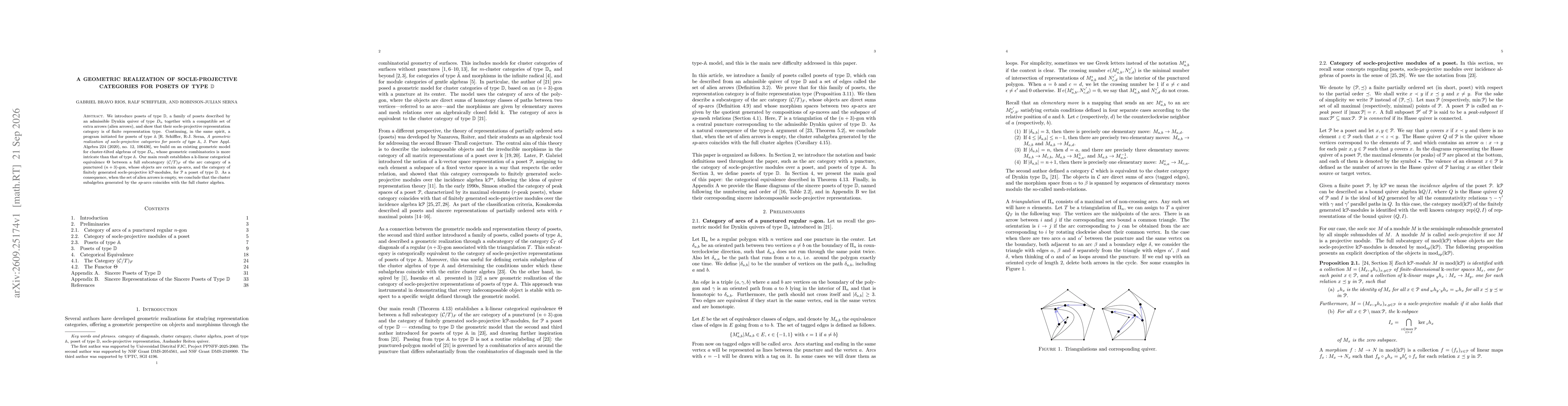 Thumbnail for A geometric realization of socle-projective categories for posets of type $\mathbb{D}$