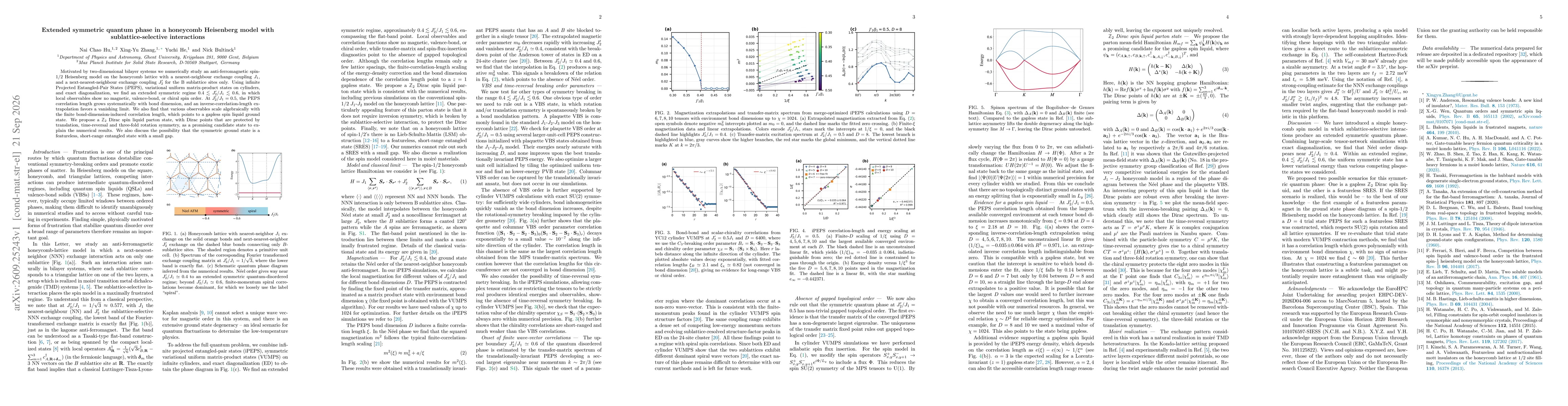 Thumbnail for Extended symmetric quantum phase in a honeycomb Heisenberg model with sublattice-selective interactions