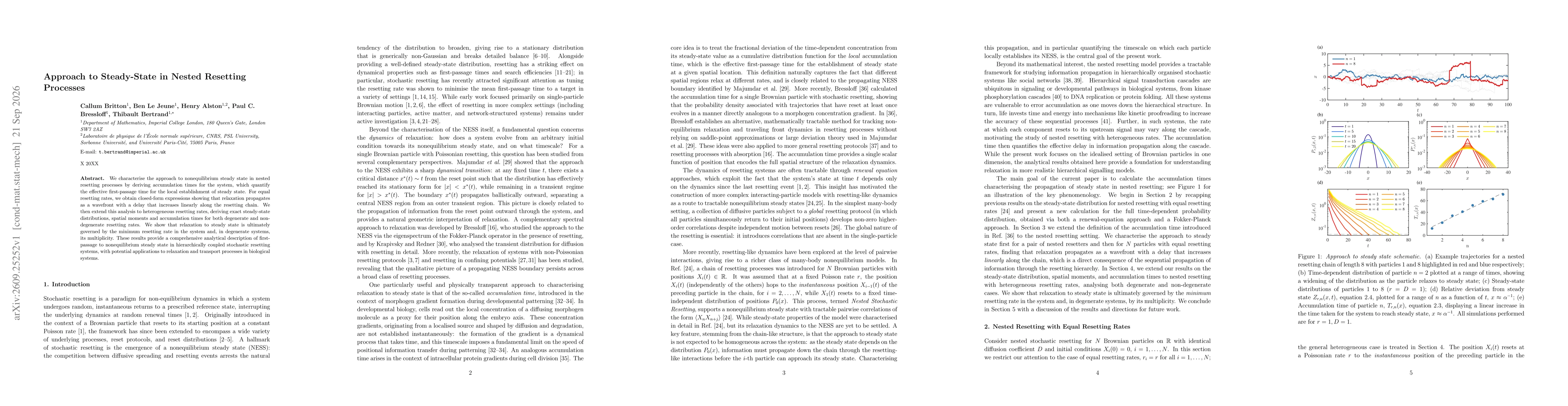 Thumbnail for Approach to Steady-State in Nested Resetting Processes
